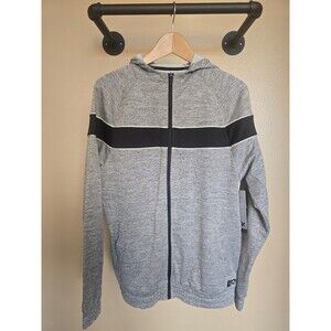 NWT Michael Strahan  zip up hooded sweatshirt  gray and black